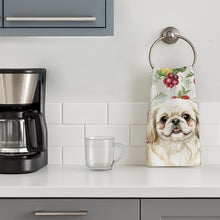 Load image into Gallery viewer, Cream Pekingese Vegetables Kitchen Towel