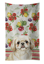 Load image into Gallery viewer, Cream Pekingese Vegetables Kitchen Towel