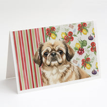 Load image into Gallery viewer, Sable Pekingese Vegetables Greeting Cards Pack of 8