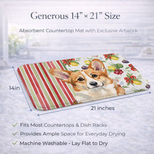 Load image into Gallery viewer, Corgi Vegetables Dish Drying Mat