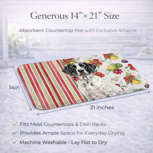 Load image into Gallery viewer, Black and White Pointer Vegetables Dish Drying Mat