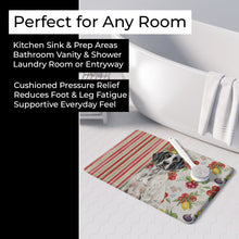 Load image into Gallery viewer, Black and White Pointer Vegetables Memory Foam Kitchen Mat