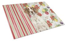 Load image into Gallery viewer, Liver and White Pointer Vegetables Glass Cutting Board