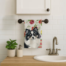 Load image into Gallery viewer, Black and White Pomeranian Vegetables Kitchen Towel