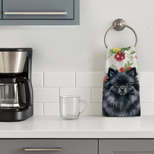 Load image into Gallery viewer, Black Pomeranian Vegetables Kitchen Towel