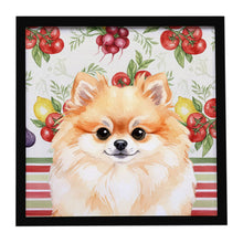 Load image into Gallery viewer, Pomeranian Vegetables Framed Metal Print