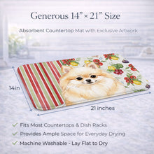 Load image into Gallery viewer, Cream Pomeranian Vegetables Dish Drying Mat