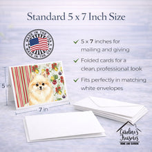 Load image into Gallery viewer, Cream Pomeranian Vegetables Greeting Cards Pack of 8