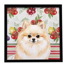 Load image into Gallery viewer, Cream Pomeranian Vegetables Framed Metal Print