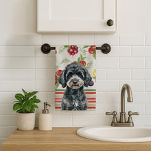 Load image into Gallery viewer, Miniature Black Poodle Vegetables Kitchen Towel