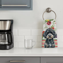 Load image into Gallery viewer, Miniature Black Poodle Vegetables Kitchen Towel