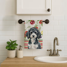 Load image into Gallery viewer, Miniature Parti Poodle Vegetables Kitchen Towel