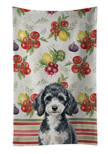 Load image into Gallery viewer, Miniature Parti Poodle Vegetables Kitchen Towel