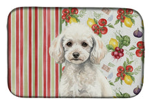 Load image into Gallery viewer, Miniature White Poodle Vegetables Dish Drying Mat