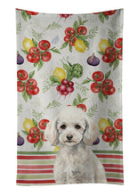 Load image into Gallery viewer, Miniature White Poodle Vegetables Kitchen Towel