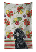 Load image into Gallery viewer, Standard Black Poodle Vegetables Kitchen Towel