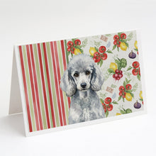 Load image into Gallery viewer, Standard Silver Poodle Vegetables Greeting Cards Pack of 8