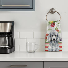 Load image into Gallery viewer, Standard Silver Poodle Vegetables Kitchen Towel