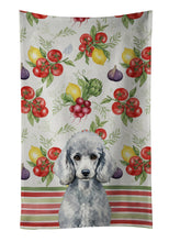 Load image into Gallery viewer, Standard Silver Poodle Vegetables Kitchen Towel