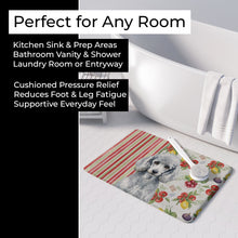 Load image into Gallery viewer, Standard Silver Poodle Vegetables Memory Foam Kitchen Mat