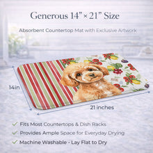 Load image into Gallery viewer, Toy Apricot Poodle Vegetables Dish Drying Mat