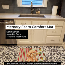 Load image into Gallery viewer, Toy Apricot Poodle Vegetables Memory Foam Kitchen Mat
