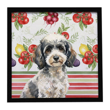 Load image into Gallery viewer, Toy Parti Poodle Vegetables Framed Metal Print
