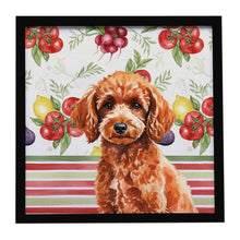 Load image into Gallery viewer, Toy Red Poodle Vegetables Framed Metal Print