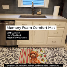 Load image into Gallery viewer, Toy Red Poodle Vegetables Memory Foam Kitchen Mat