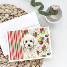Load image into Gallery viewer, Toy White Poodle Vegetables Greeting Cards Pack of 8