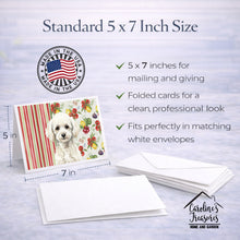 Load image into Gallery viewer, Toy White Poodle Vegetables Greeting Cards Pack of 8