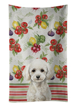 Load image into Gallery viewer, Toy White Poodle Vegetables Kitchen Towel
