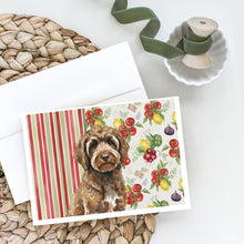 Load image into Gallery viewer, Brown Portuguese Water Dog Vegetables Greeting Cards Pack of 8