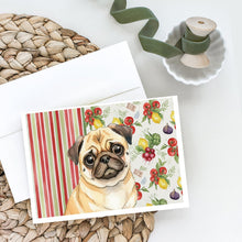 Load image into Gallery viewer, Fawn Pug Vegetables Greeting Cards Pack of 8