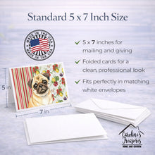 Load image into Gallery viewer, Fawn Pug Vegetables Greeting Cards Pack of 8