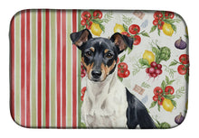 Load image into Gallery viewer, Black and White Rat Terrier Vegetables Dish Drying Mat