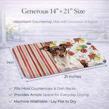 Load image into Gallery viewer, Chocolate and White Rat Terrier Vegetables Dish Drying Mat