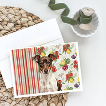 Load image into Gallery viewer, Chocolate and White Rat Terrier Vegetables Greeting Cards Pack of 8