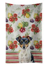 Load image into Gallery viewer, Tricolor Rat Terrier Vegetables Kitchen Towel