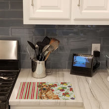 Load image into Gallery viewer, Rhodesian Ridgeback Vegetables Glass Cutting Board