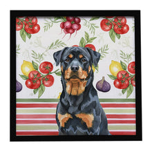 Load image into Gallery viewer, Rottweiler Vegetables Framed Metal Print