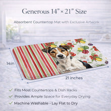 Load image into Gallery viewer, Tricolor Russell Terrier Vegetables Dish Drying Mat