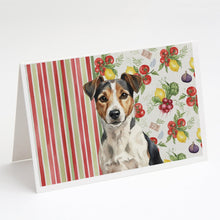 Load image into Gallery viewer, Tricolor Russell Terrier Vegetables Greeting Cards Pack of 8