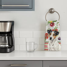 Load image into Gallery viewer, White with Black Markings Russell Terrier Vegetables Kitchen Towel