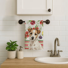 Load image into Gallery viewer, White with Tan Markings Russell Terrier Vegetables Kitchen Towel