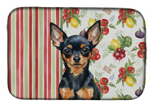 Load image into Gallery viewer, Black and Tan Russian Toy Vegetables Dish Drying Mat