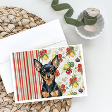 Load image into Gallery viewer, Black and Tan Russian Toy Vegetables Greeting Cards Pack of 8