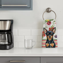 Load image into Gallery viewer, Black and Tan Russian Toy Vegetables Kitchen Towel