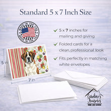 Load image into Gallery viewer, Brindle and White Saint Bernard Vegetables Greeting Cards Pack of 8