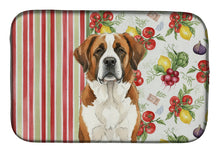 Load image into Gallery viewer, Brown and White Saint Bernard Vegetables Dish Drying Mat